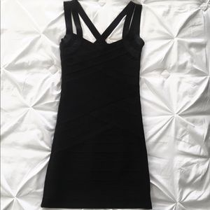 Michelle Nicole Black bandage Mini Dress